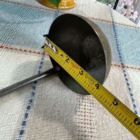 Vintage 18″ Hand‑Forged Copper Soup Ladle with Iron Handle - Picture 8 of 15